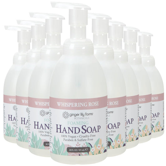 Ginger Lily Farms Botanicals refill bottle with foaming pump for easy hand washing