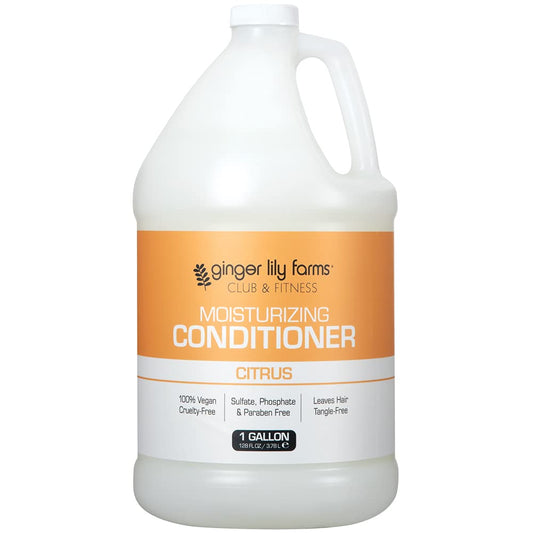 Ginger Lily Farms Club & Fitness conditioner bottle shows weightless hydration for dry hair
