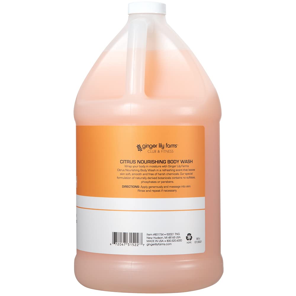 Ginger Lily Farms Club & Fitness Nourishing Body Wash gallon pack for gym refills