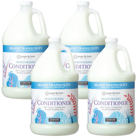 Ginger Lily Farms Island Tranquility conditioner bottle delivers weightless moisture for dry hair