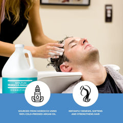 Ginger Lily Farms Morocco origin argan oil concept appears on set.