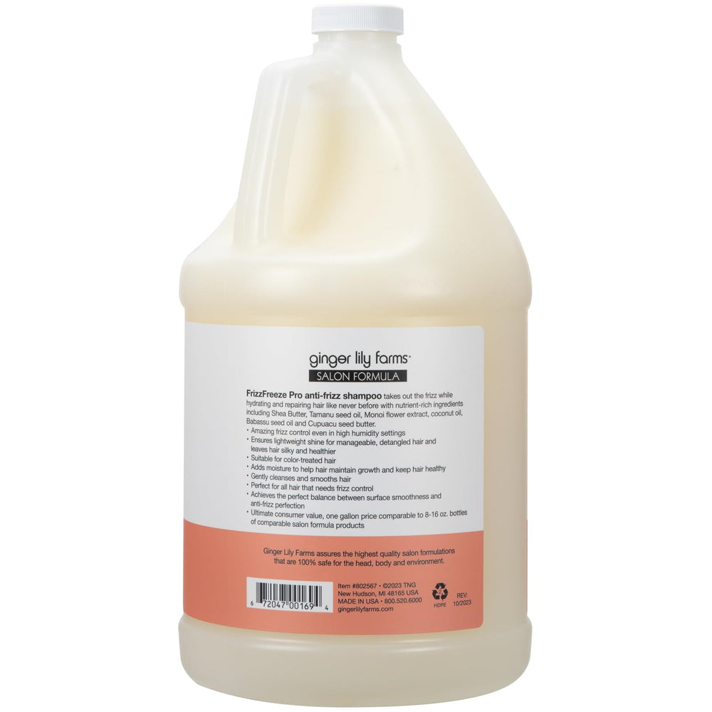 Ginger Lily Farms FrizzFreeze Pro lather close-up for smoother detangled hair.