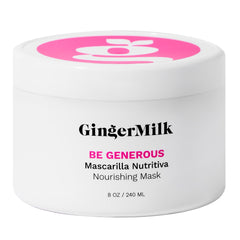 Ginger Milk Deep Repair Hair Mask spreads through curls for defined, soft texture.