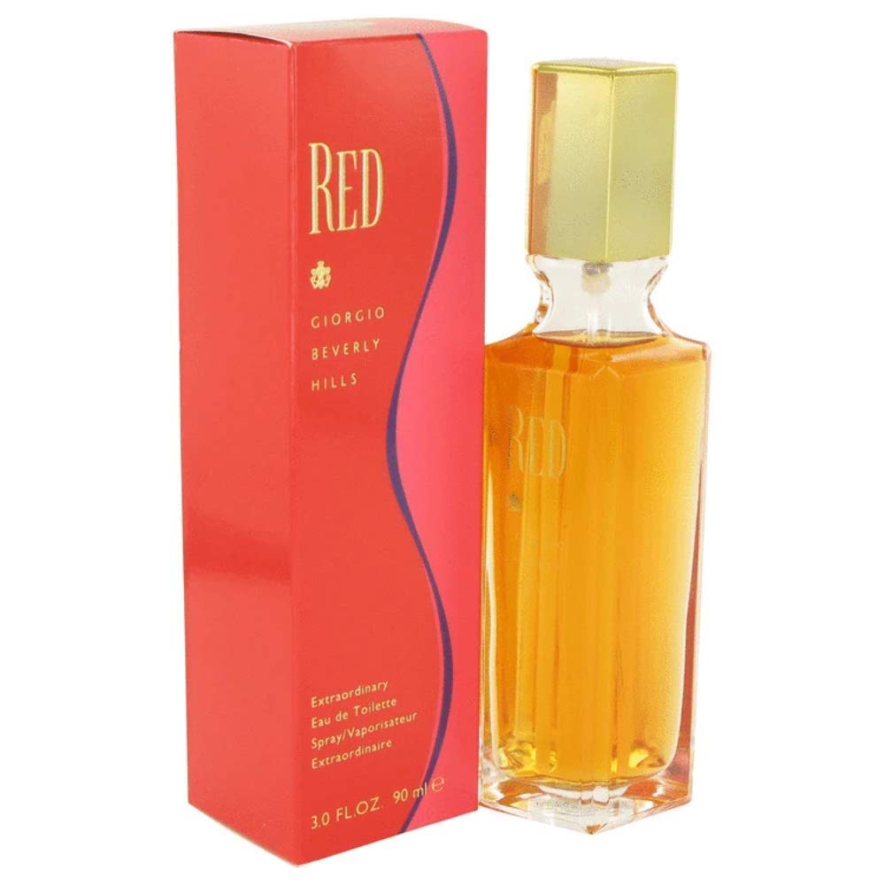 Giorgio Beverly Hills Red for Women box shows packaging variety for gifting or display.