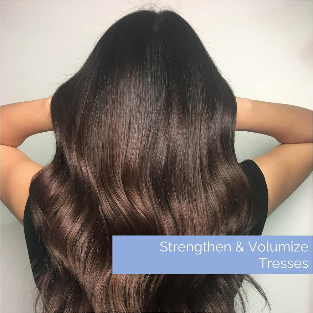 Giovanni Biotin & Collagen Shampoo label detail emphasizes color-safe formula and salon-grade quality.