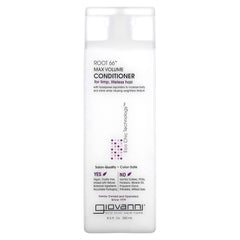 Giovanni Root 66 Max Volume Conditioner bottle promotes root lift and hydration.