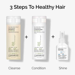 GIOVANNI Tea Tree Triple Threat recyclable packaging promotes eco friendly hair care