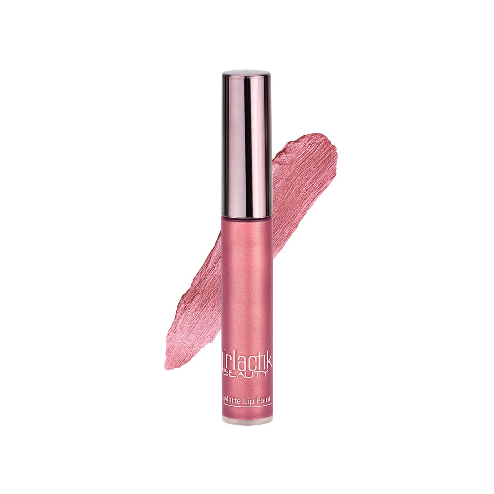 Girlactik Allure Lip Paint application closeup with long-lasting matte finish.