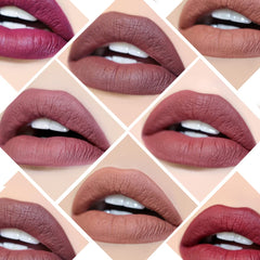 Applicator in use delivering precise, long-wearing color on lips