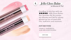 Girlactik Jello Gloss Balm on lips provides a glossy finish without stickiness.