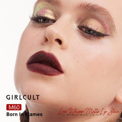 GIRLCULT Matte Lip Stain adds sparkle depth for dimensional light.