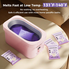 Elbows and knees hydrated with GIRLEARLE paraffin wax