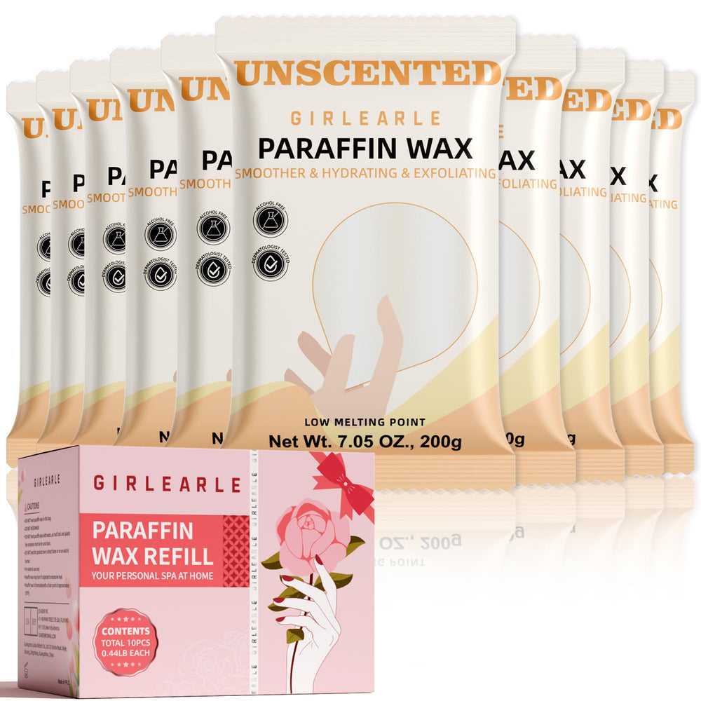 GIRLEARLE paraffin wax refill blocks melting in a warmer for long-term use