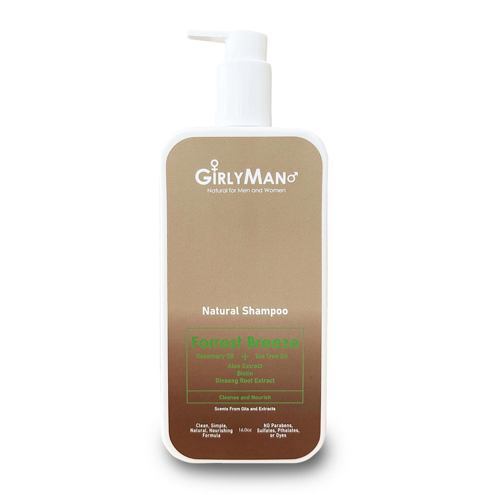 GirlyMan rosemary-tea-tree-shampoo-bottle offers a refreshing cleanse for all hair types