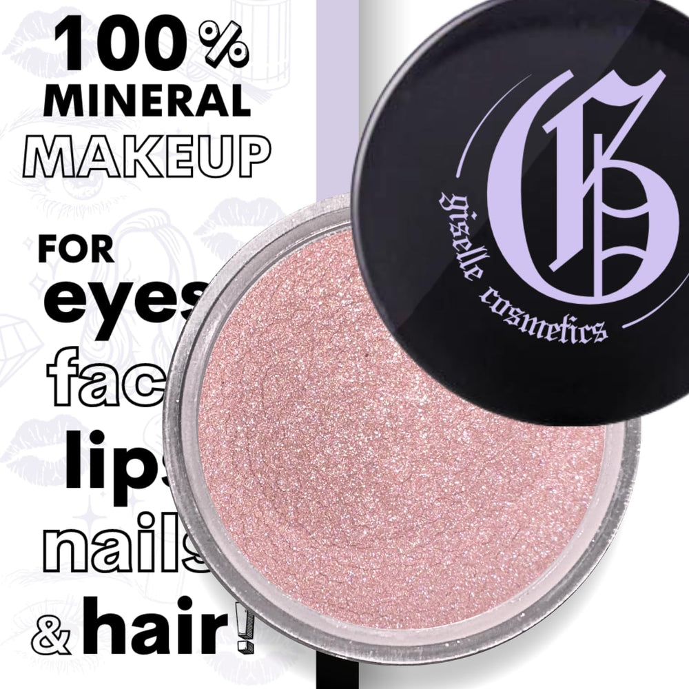 Giselle Cosmetics copper shimmer finish adds subtle sparkle for night looks