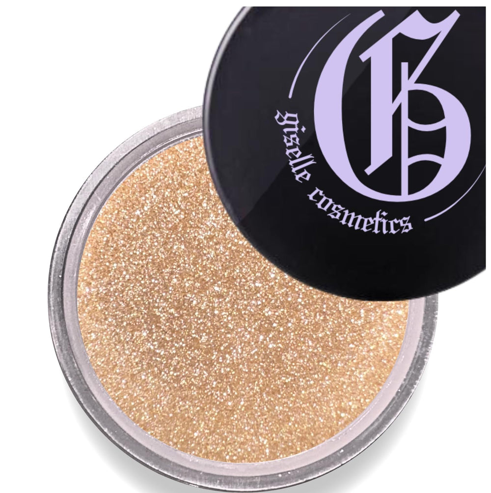 Giselle Cosmetics Crushed Diamond Tan Eye Shadow palette pan with rich shimmer for radiant day looks