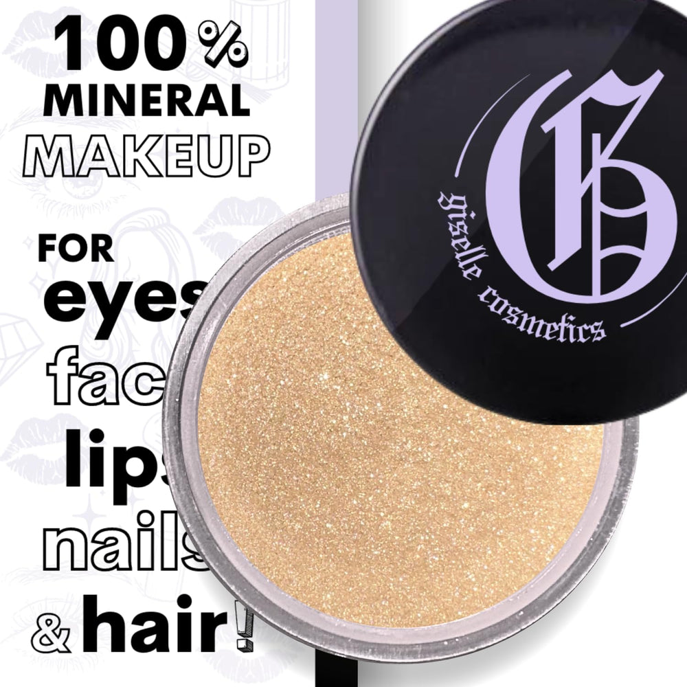 Giselle Green Glitter Eyeshadow for bold, festive eye accents