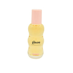 Gisou glossy hair after using the Glow All The Way set, ready for styling.