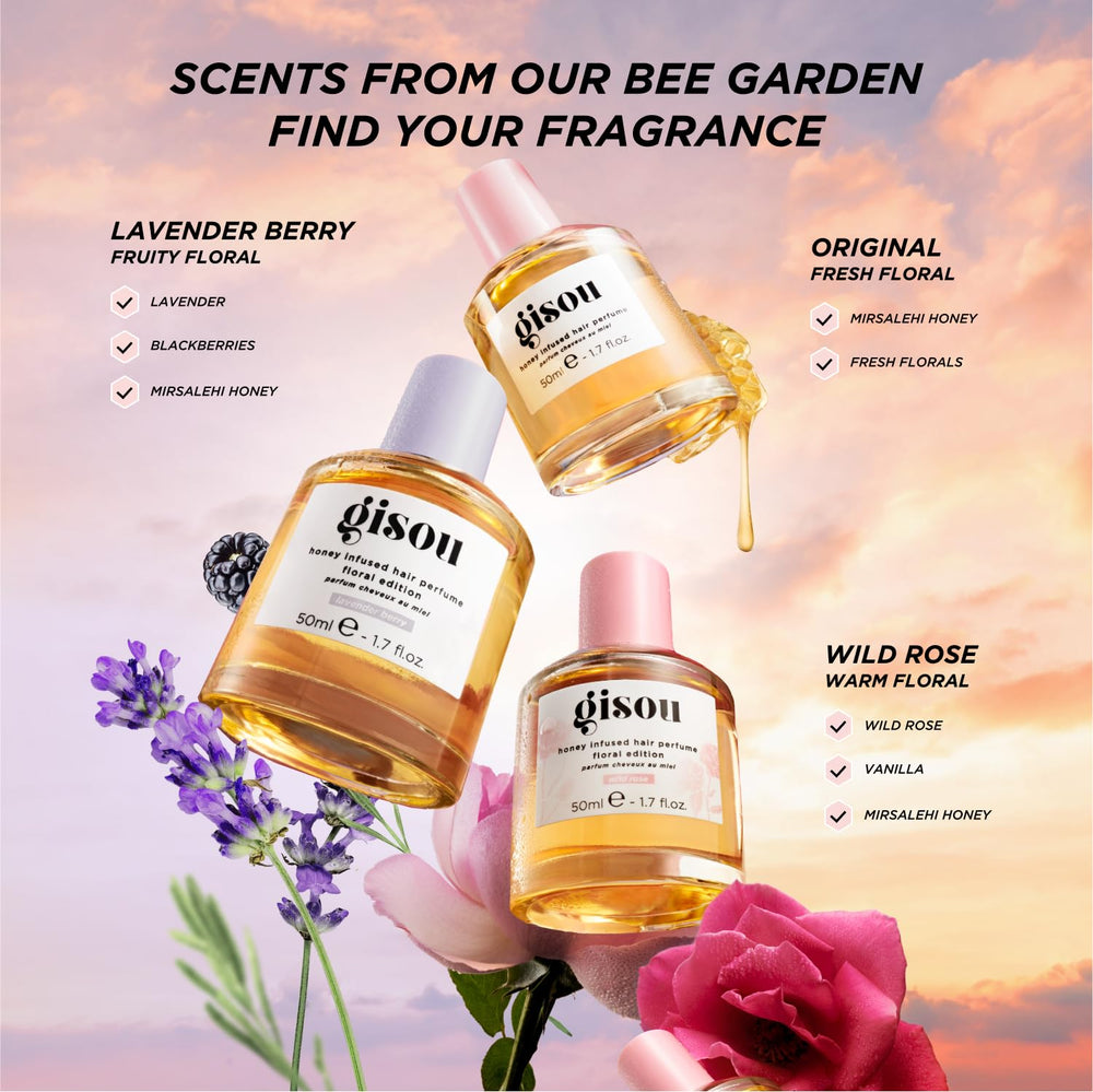 Gisou Honey Infused Hair Perfume Mini travel-size for on-the-go use.