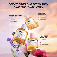 Gisou Honey Infused Hair Perfume Mini Wild Rose scent refreshes the hair