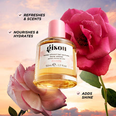 Gisou Honey Infused Hair Perfume Mini wooden box display, travel-ready luxury