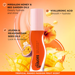 Gisou lip oil packaging showcases premium gloss-ready formula.