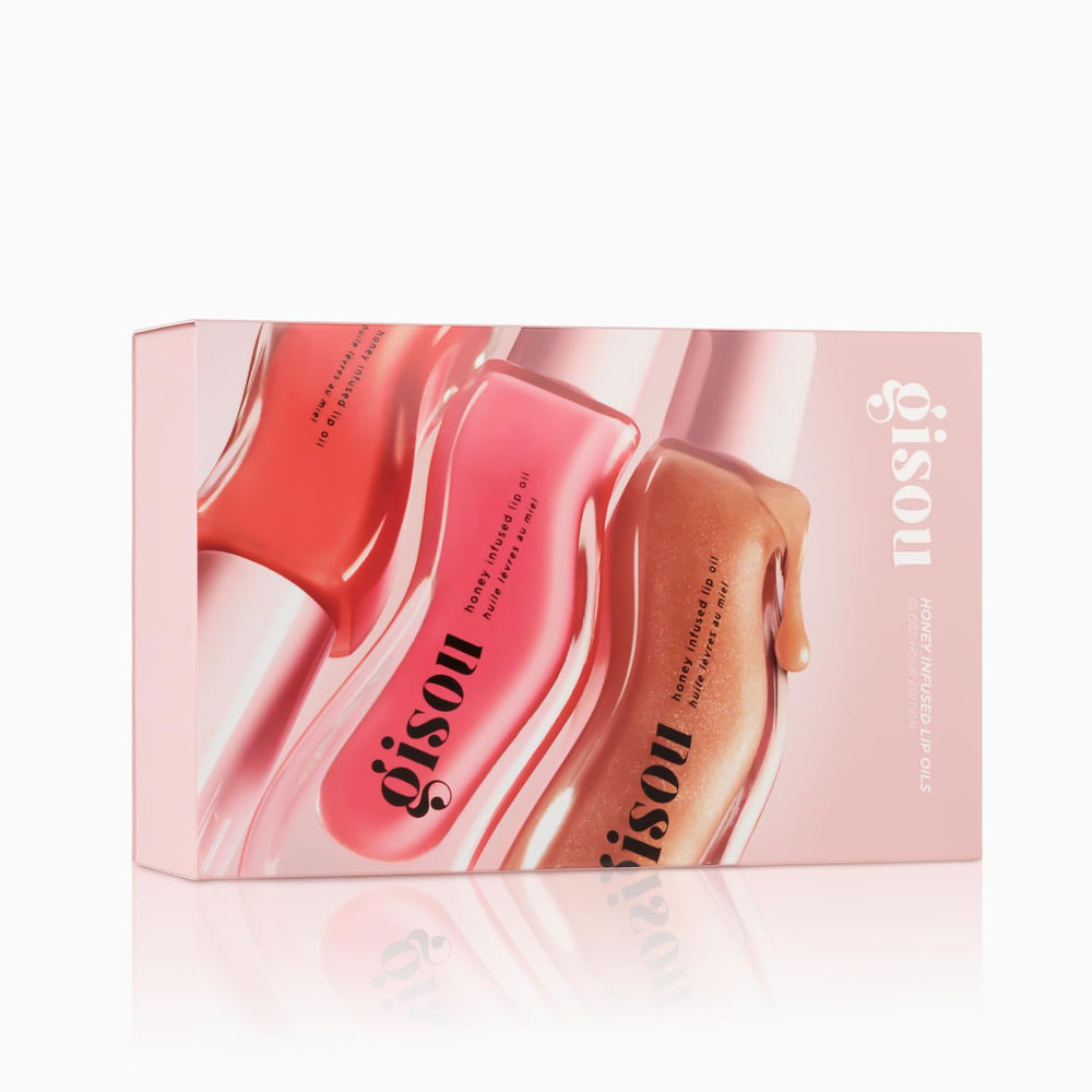 Gisou Honey Infused Lip Oils Raspberry Swirl hydrate lips with glossy shine