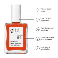 gitti plant-based nail polish brush for smooth application