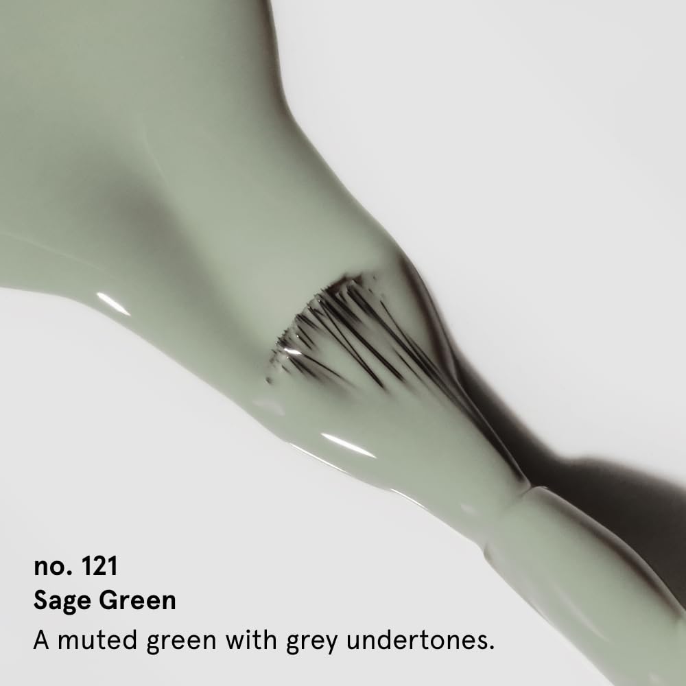 Gitti Sage Green brush stroke demonstrates easy application.