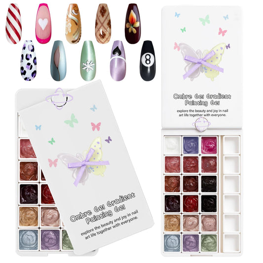 GJYUQHUA 18-color gradient gel polish palette for seamless ombre at home