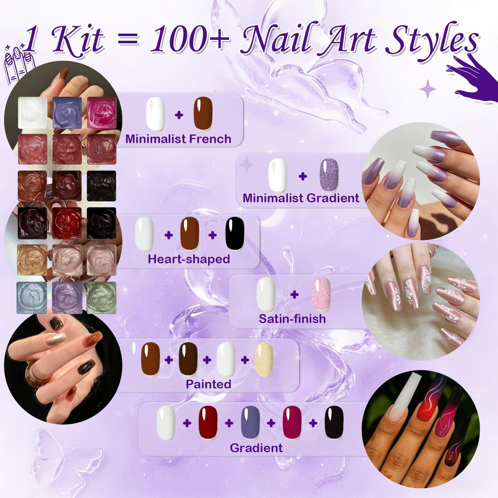 GJYUQHUA blooming nail art technique creates vibrant effects