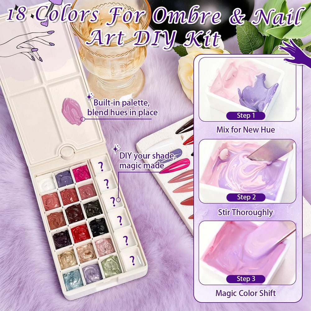 GJYUQHUA chrome powder ready gel for shiny accents