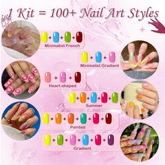 GJYUQHUA nail art tweezers kit enables precise detailing.