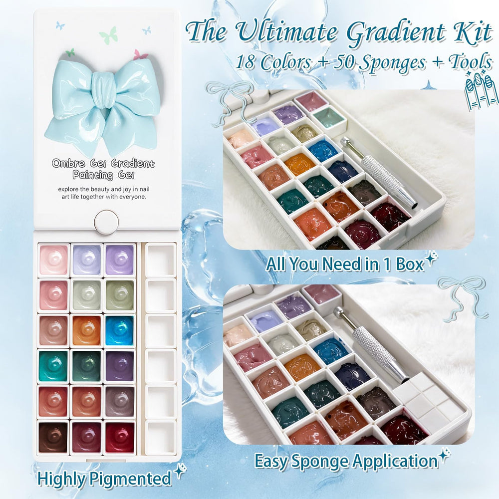 GJYUQHUA nail sponge blocks for flawless blends and gradients.