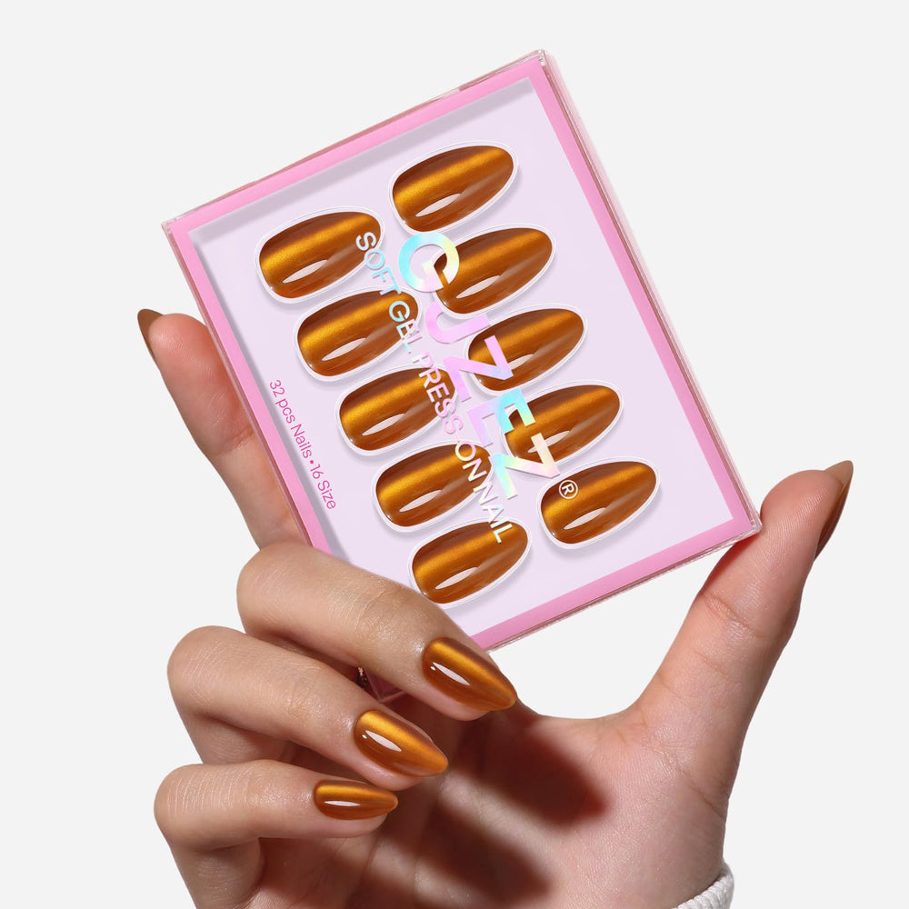 GJZEZ nail glue, double-sided file, cuticle stick, and pad kit for DIY nails.