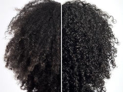 GK HAIR leave-in conditioner applied on wet hair for frizz control and shine.
