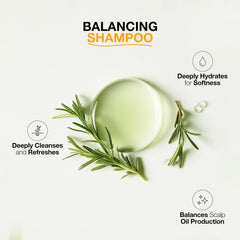 GK HAIR Balancing Shampoo packaging box emphasizing natural seed oils