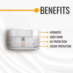 GK Hair Masque packaging highlights color protection for all hair types
