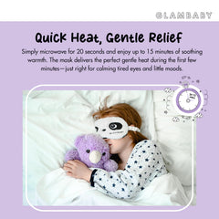 GlamBaby Eye Care heat therapy in the microwave for gentle warmth