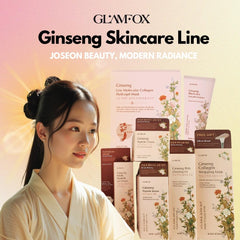 Glamfox packaging shows 30ml size ideal for daily under-eye skincare.