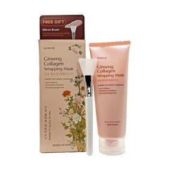 Glamfox ginseng collagen wrapping mask in use for nourishing hydration and glow