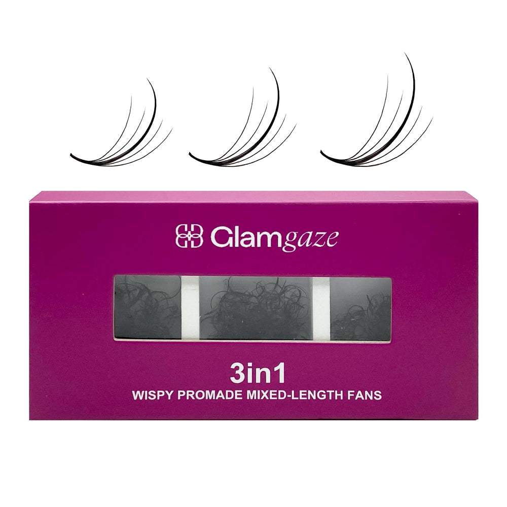 Glamgaze 750 wispy promade fans deliver natural spikes for lightweight volume.