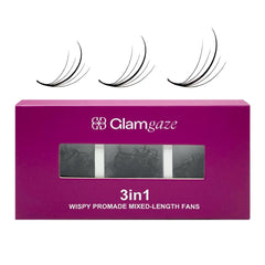 Glamgaze 750 wispy promade fans deliver natural spikes for lightweight volume.