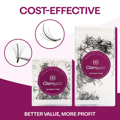 Glamgaze 500-count case supports efficient lash work and consistent results