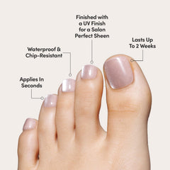 Glamnetic breakaway tabs enable quick, precise toe nail application