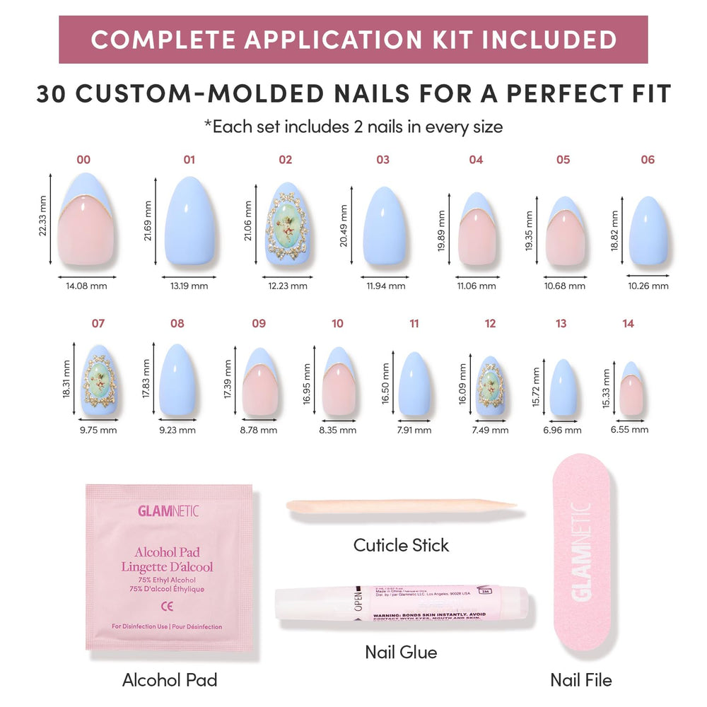 Glamnetic cherub emblems elevate vintage-inspired nails for special occasions