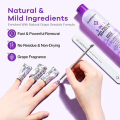 Glamonade acetone remover flip-cap close-up reducing spills during use