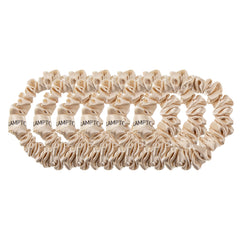 Glampton close-up of satin texture highlighting smooth fabric that reduces friction and breakage