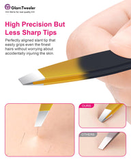 GlamTweeler G-01 stainless steel construction delivers durability for daily use.