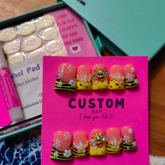 Gleamrain duck nails glue-on design for easy at-home manicure.